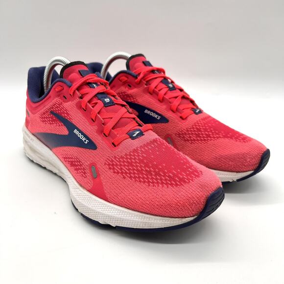 Brooks Launch 9 Running Shoes Womens Size 9 Pink Navy Speed Neutral Athletic - Picture 4 of 9